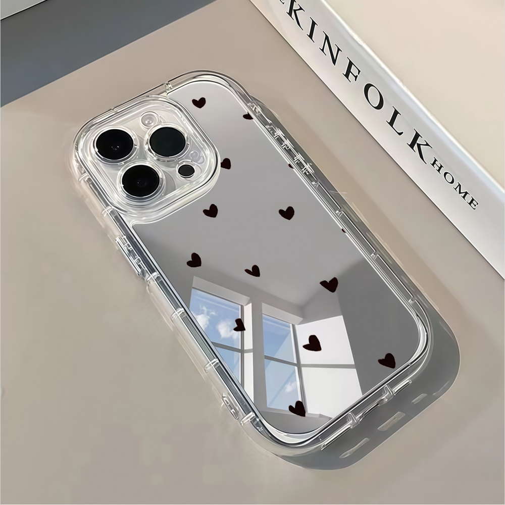Phone Accessories To Sell - Coque de téléphone miroir cœur noir