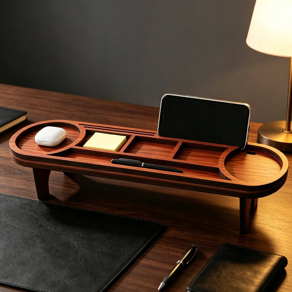 Organisateur de bureau en bois - Phone Accessories Rack avis et prix